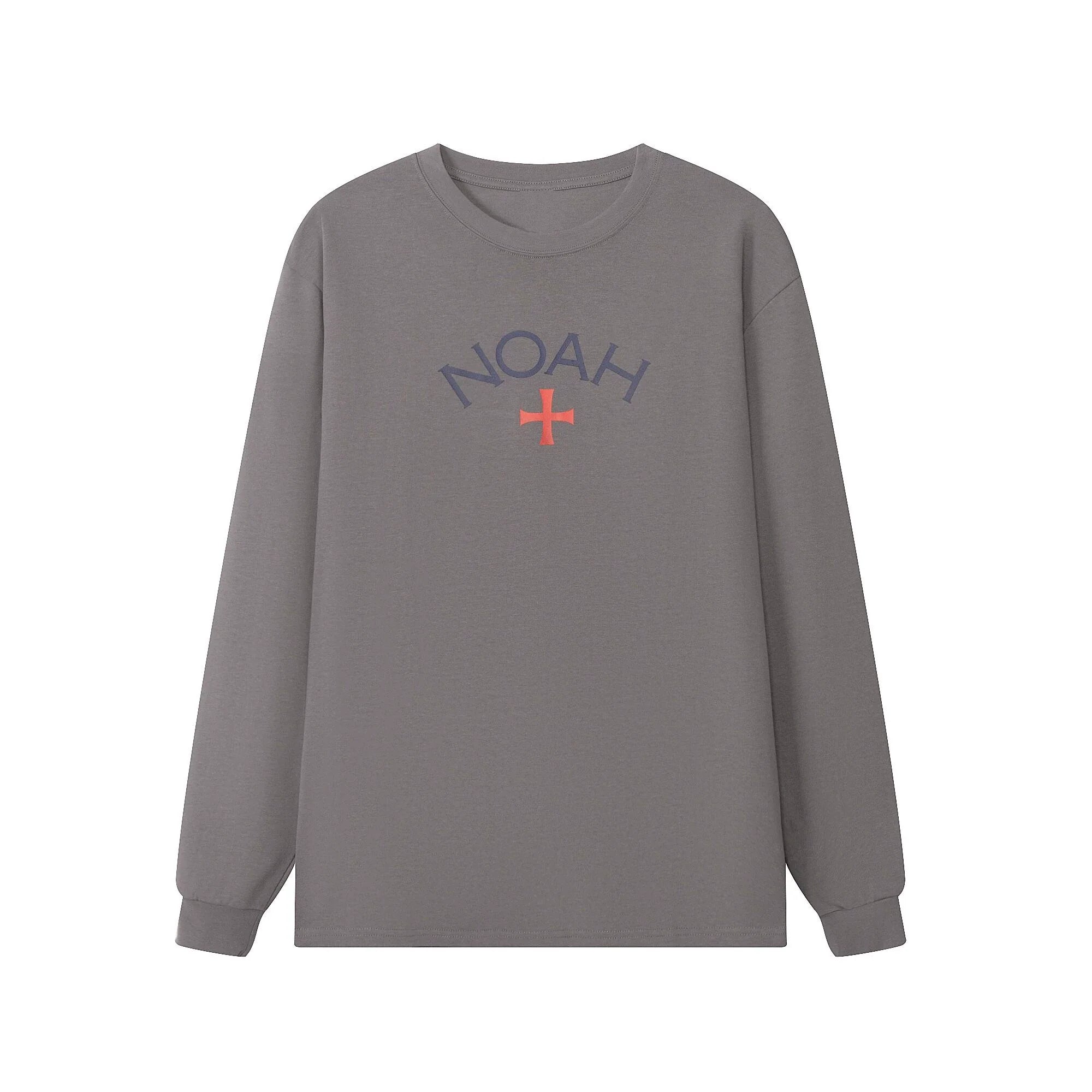 NOAH MARS niche trend brand first generation cross round neck pullover simple men's base shirt trendy long sleeved T-shirt