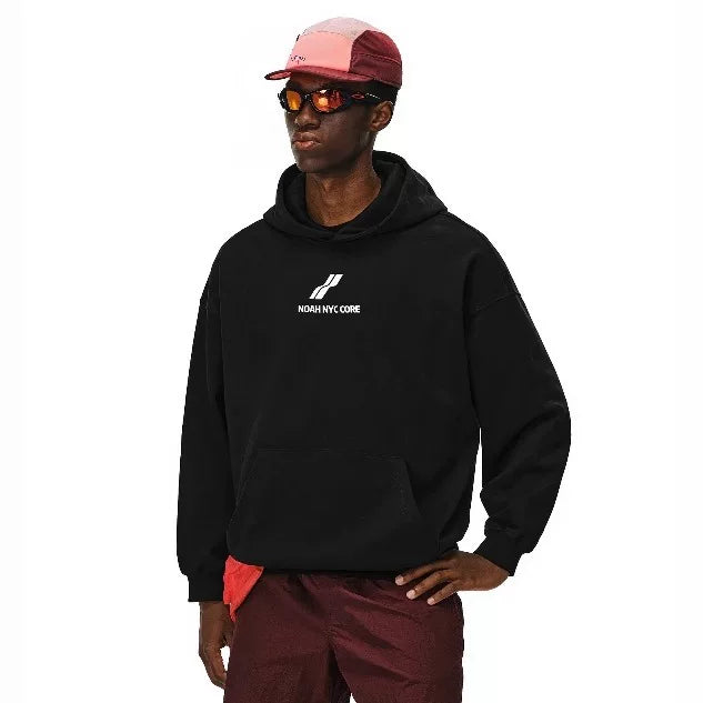NOAH MARS niche trendy brand two bar wave men's American casual thread splicing trendy hooded sweatshirt