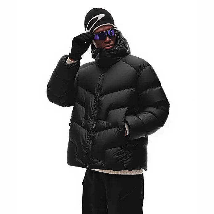NOAH MARS Lightweight Down Jacket Outdoor Windproof Hoodie 90 White Duck Down Adjustable Closure Pork Rib Coat Coat