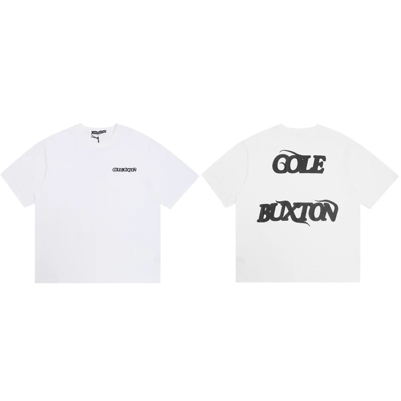 Cole Buxton White Deconstructed Split Block Logo T-Shirt