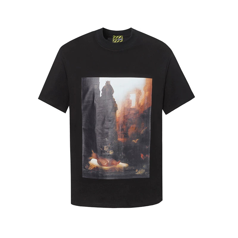 Denim Tears Art Graphic T-Shirt - Black/Landscape Oil Painting
