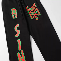 Saint Michael Vertical "A SIN" Sweatpants - Black