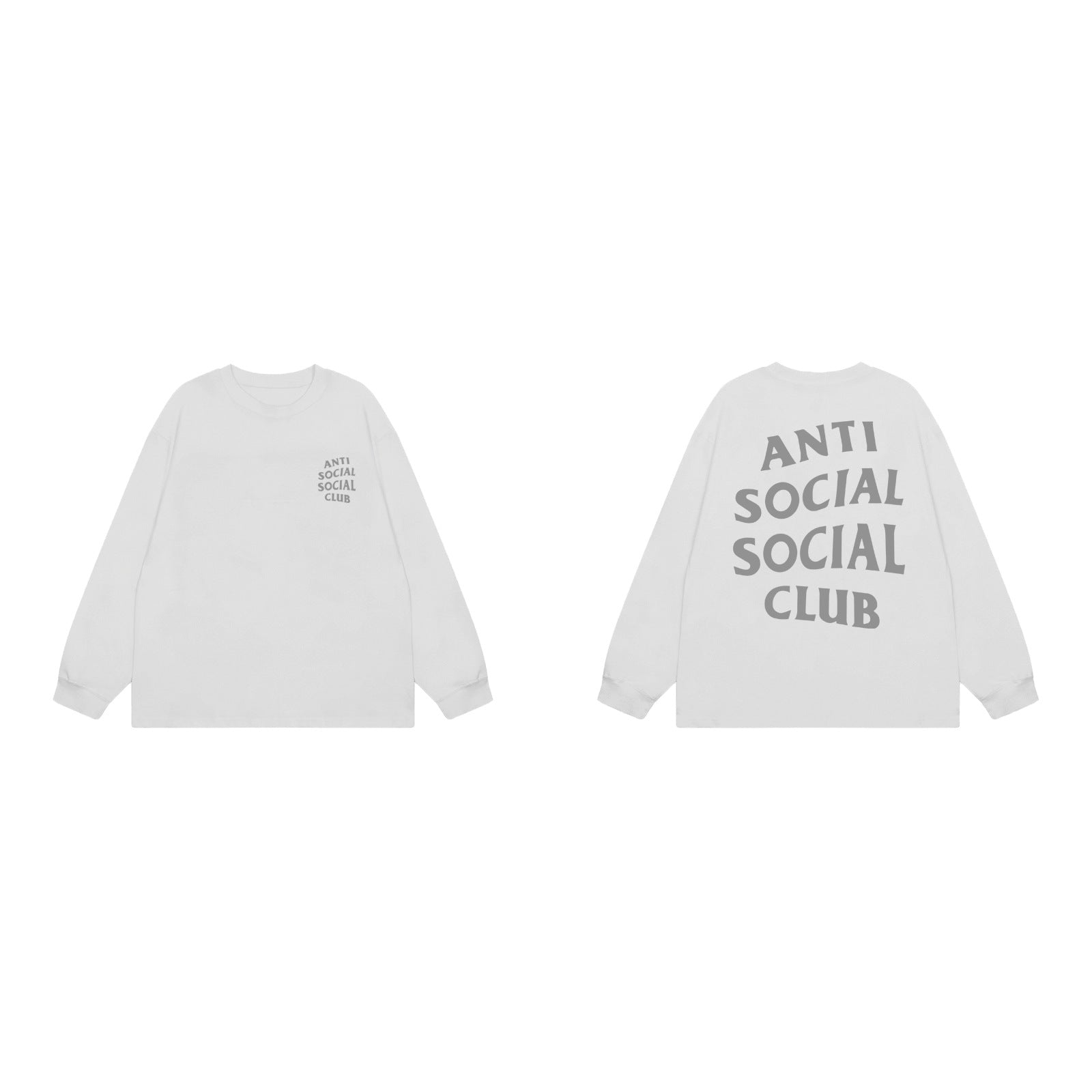 Anti Social Social Club Classic Long Sleeve T-Shirt - White/Grey