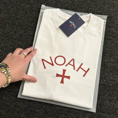 NOAH MARS niche trend brand Scottish cross simple American casual trend brand all cotton trendy short sleeved T-shirt