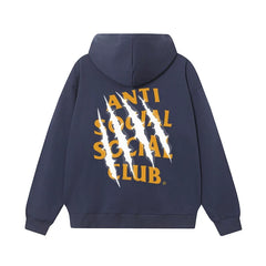 Anti Social Social Club Claw Slash Logo Hoodie - Navy Blue