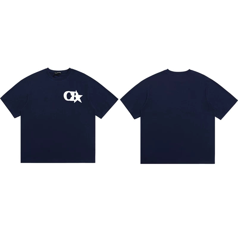 Cole Buxton Navy CB Star Graphic Logo T-Shirt