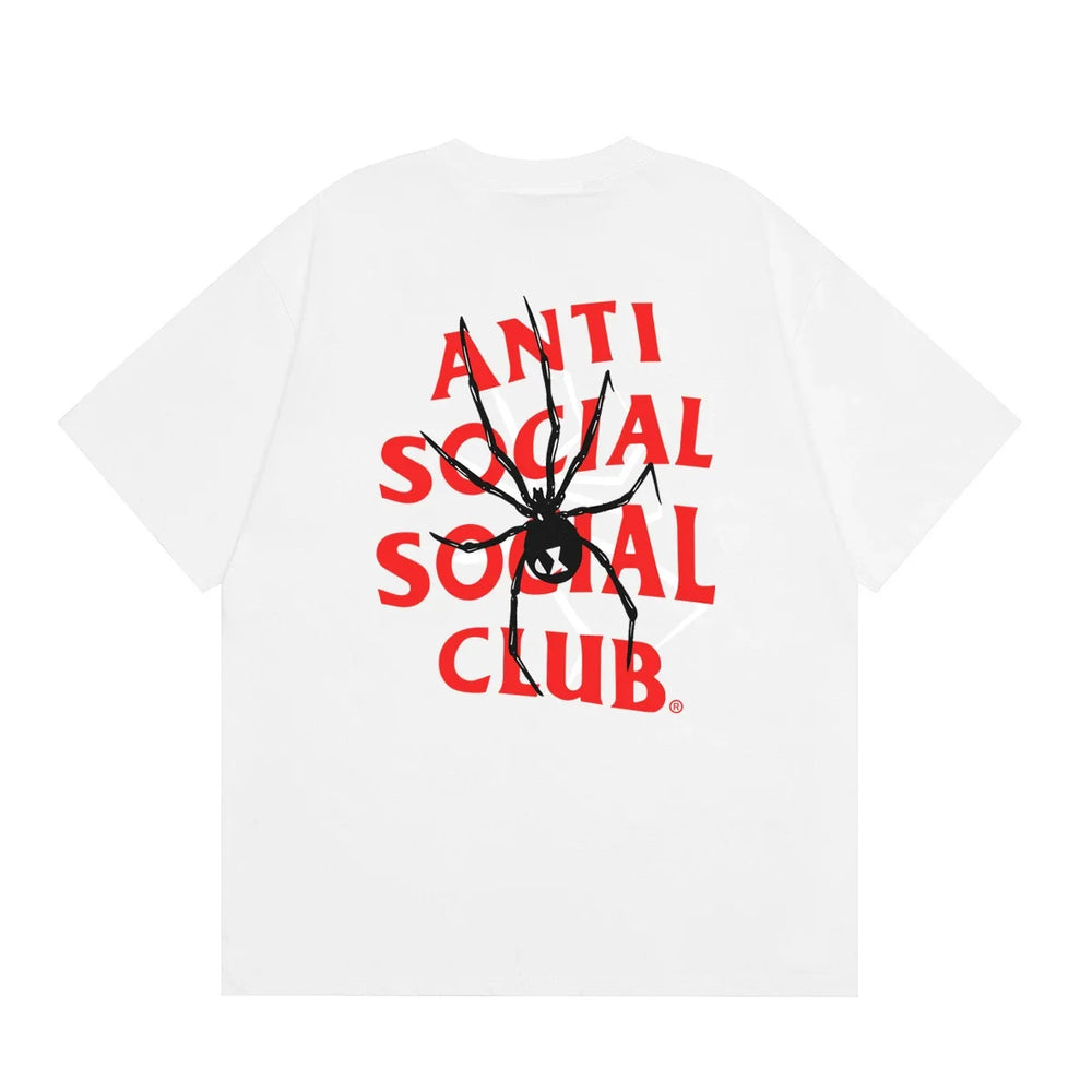 Anti Social Social Club Spider Red Logo T-Shirt - White
