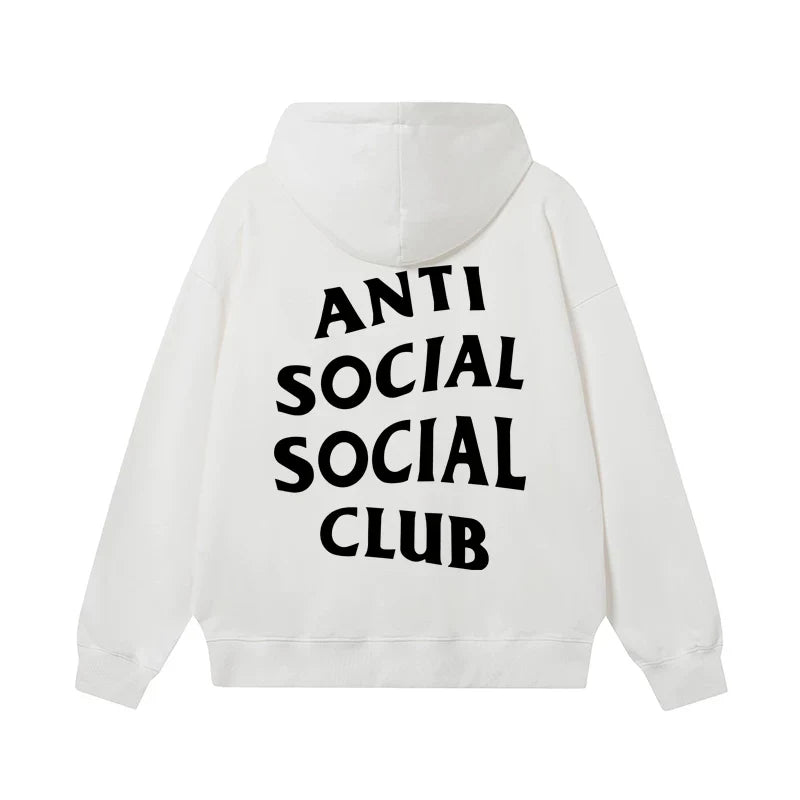 Anti Social Social Club Classic Logo Hoodie - White/Black