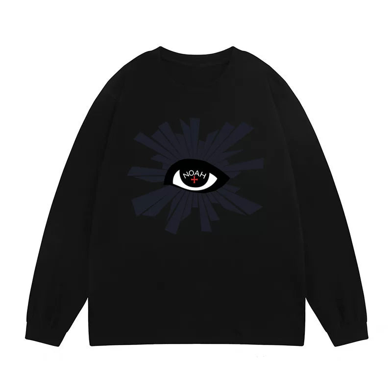 NOAH American heavy-duty loose spring and autumn pure cotton inner T-shirt base shirt round neck couple long sleeved T-shirt for men and women