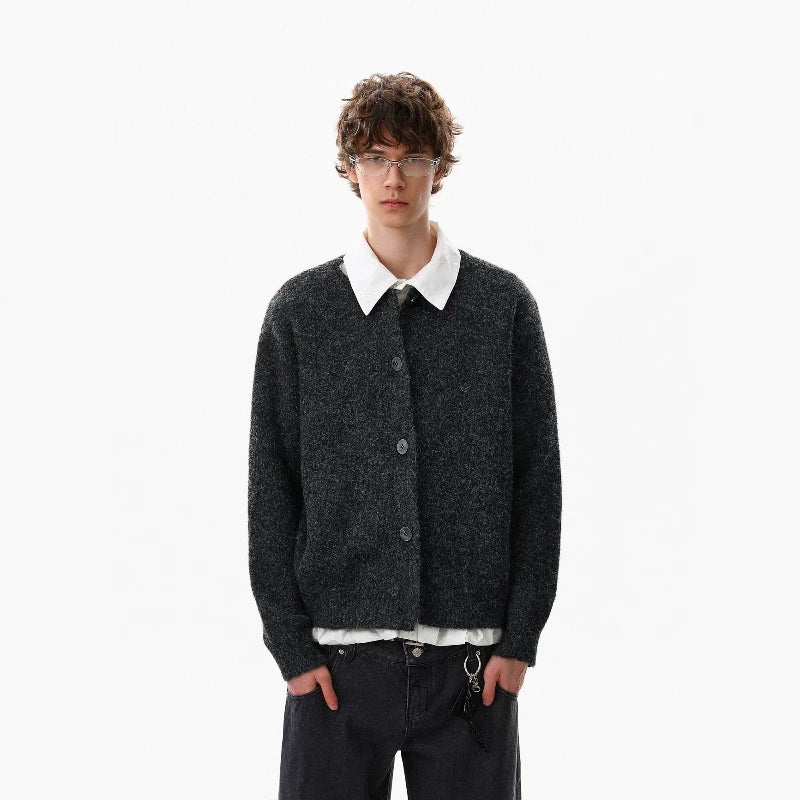 NOAH MARS American casual new rich old money style wool cardigan autumn and winter button coat knitted sweater men