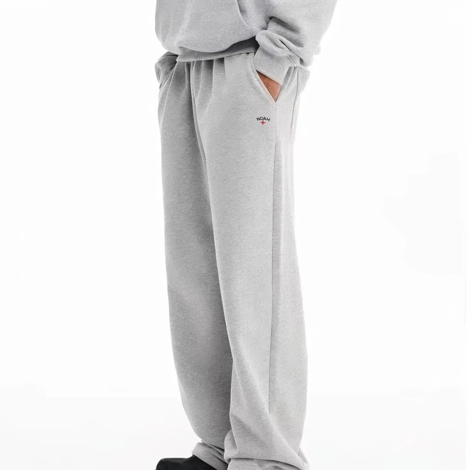 NOAH MARS logo embroidered cross looped micro flared sweatpants, sports and casual pants, men's versatile pants