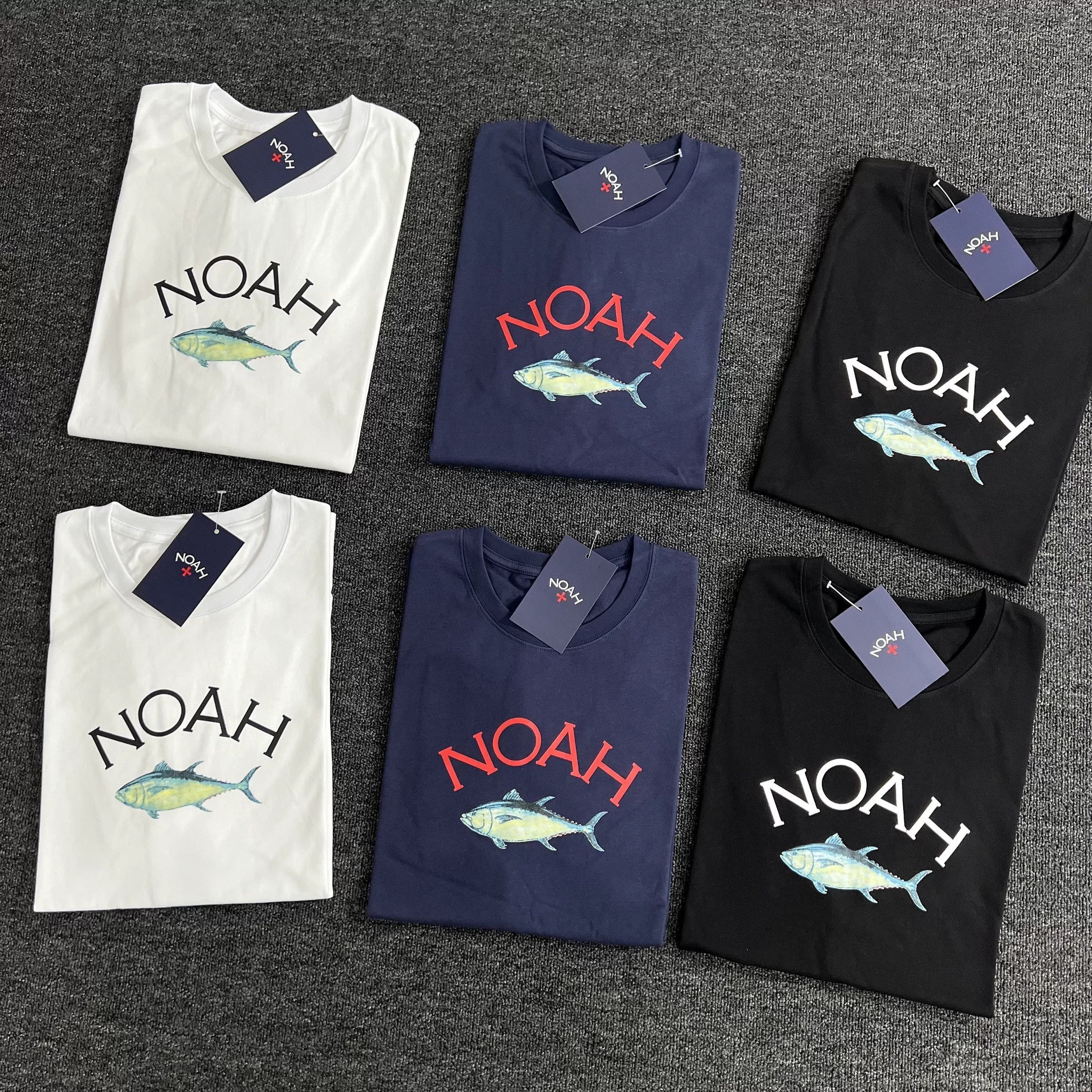NOAH MARS niche trendy brand tuna limited edition American casual loose all cotton versatile couple short sleeved T-shirt for men