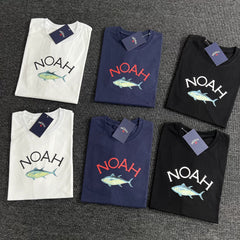 NOAH MARS niche trendy brand tuna limited edition American casual loose all cotton versatile couple short sleeved T-shirt for men