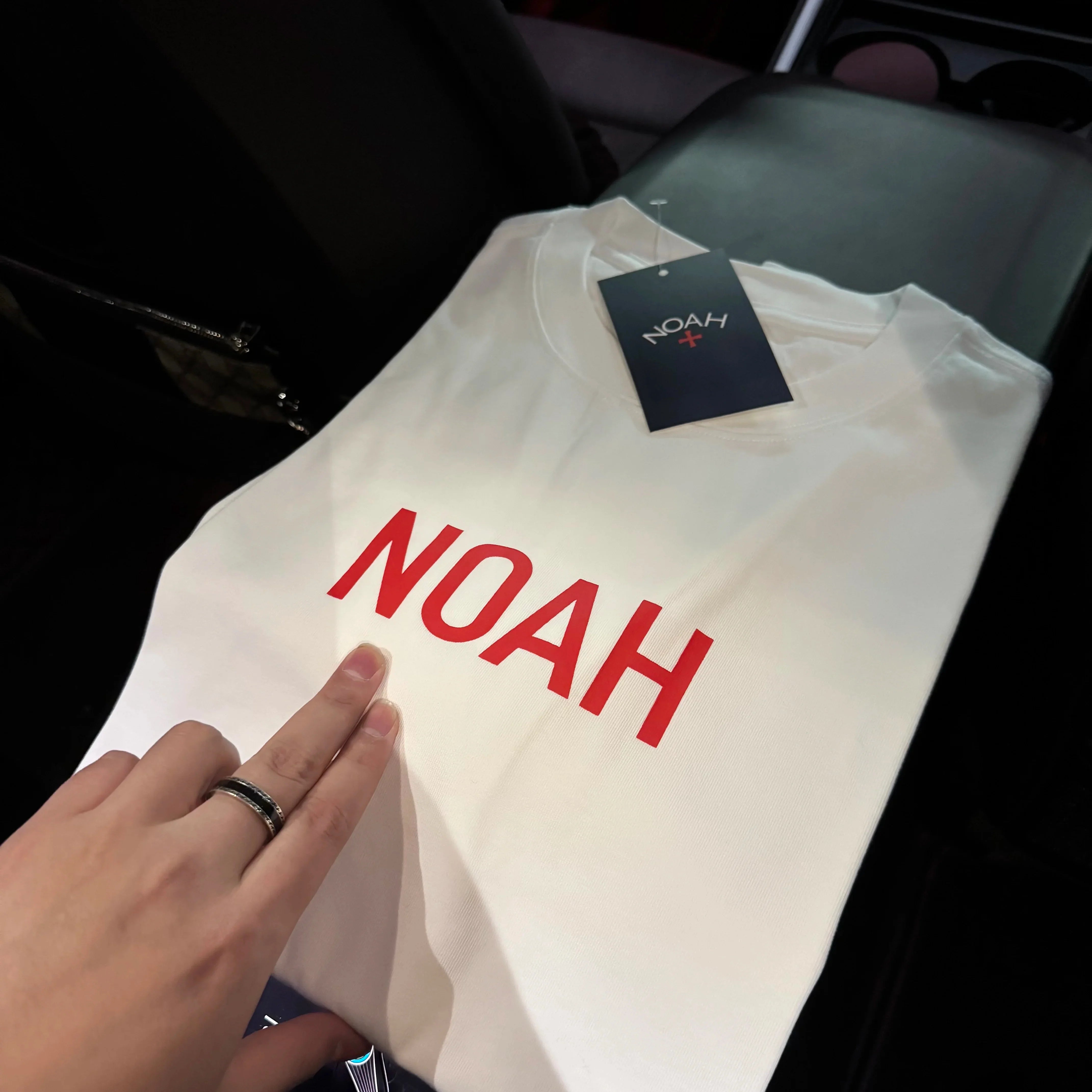 NOAH MARS niche trendy brand simple red logo high-end American casual versatile antibacterial cotton short sleeved T-shirt for men