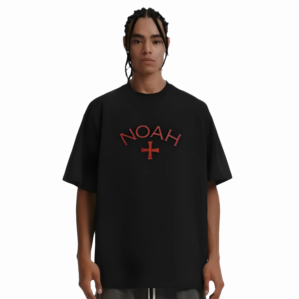 NOAH MARS niche trend brand Scottish cross simple American casual trend brand all cotton trendy short sleeved T-shirt