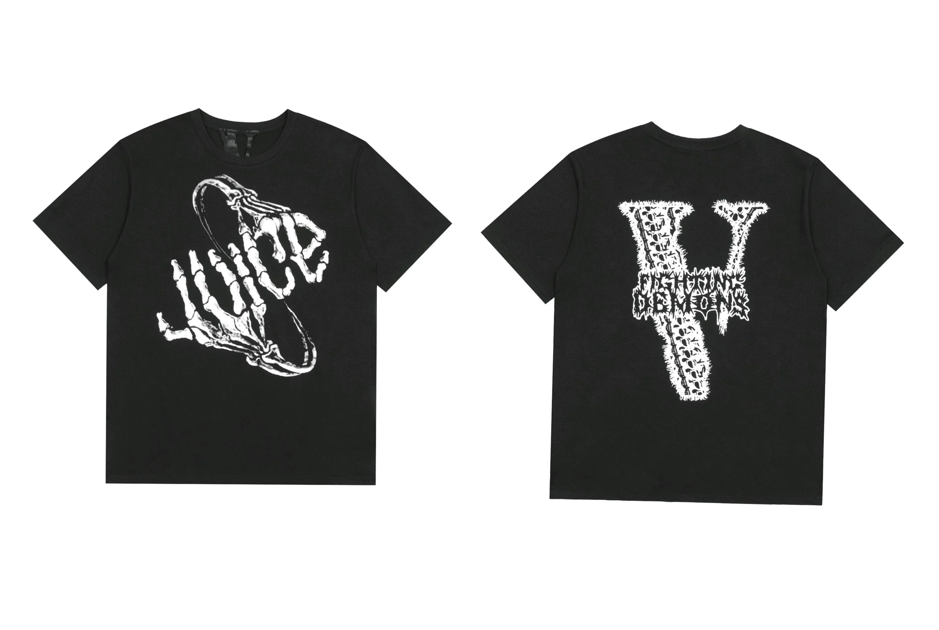 Vlone x Juice WRLD "Fighting Demons" Graphic T-Shirt - Black