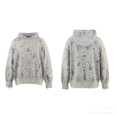 Saint Michael Tattoo All-Over Print Hoodie - Heather Grey