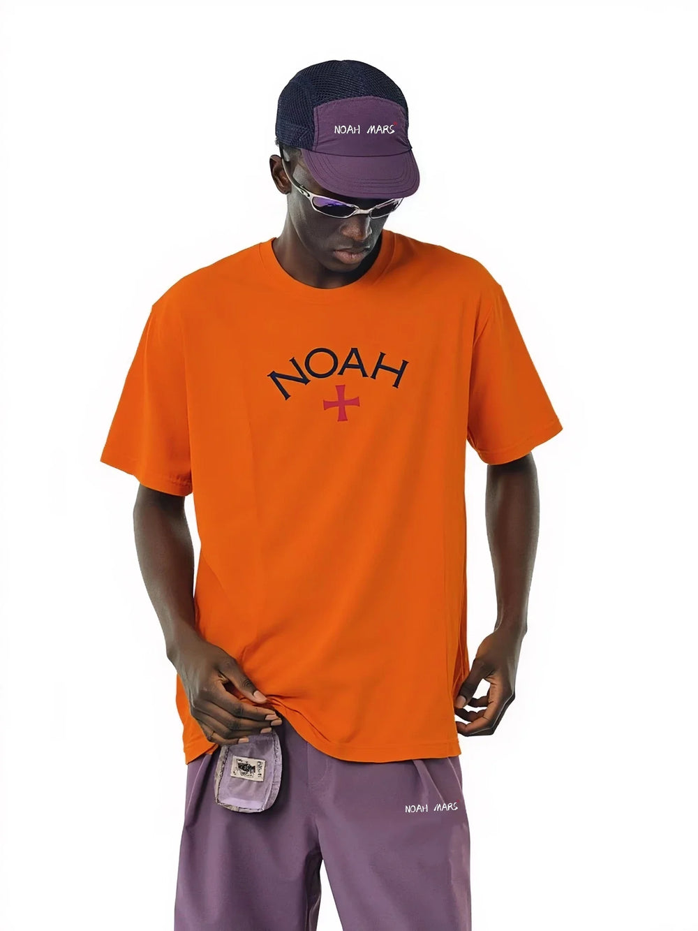 NOAH MARS First Generation Tibetan Blue Cross Trendy Brand Loose Rest Simple Street Trendy Short Sleeve T-shirt