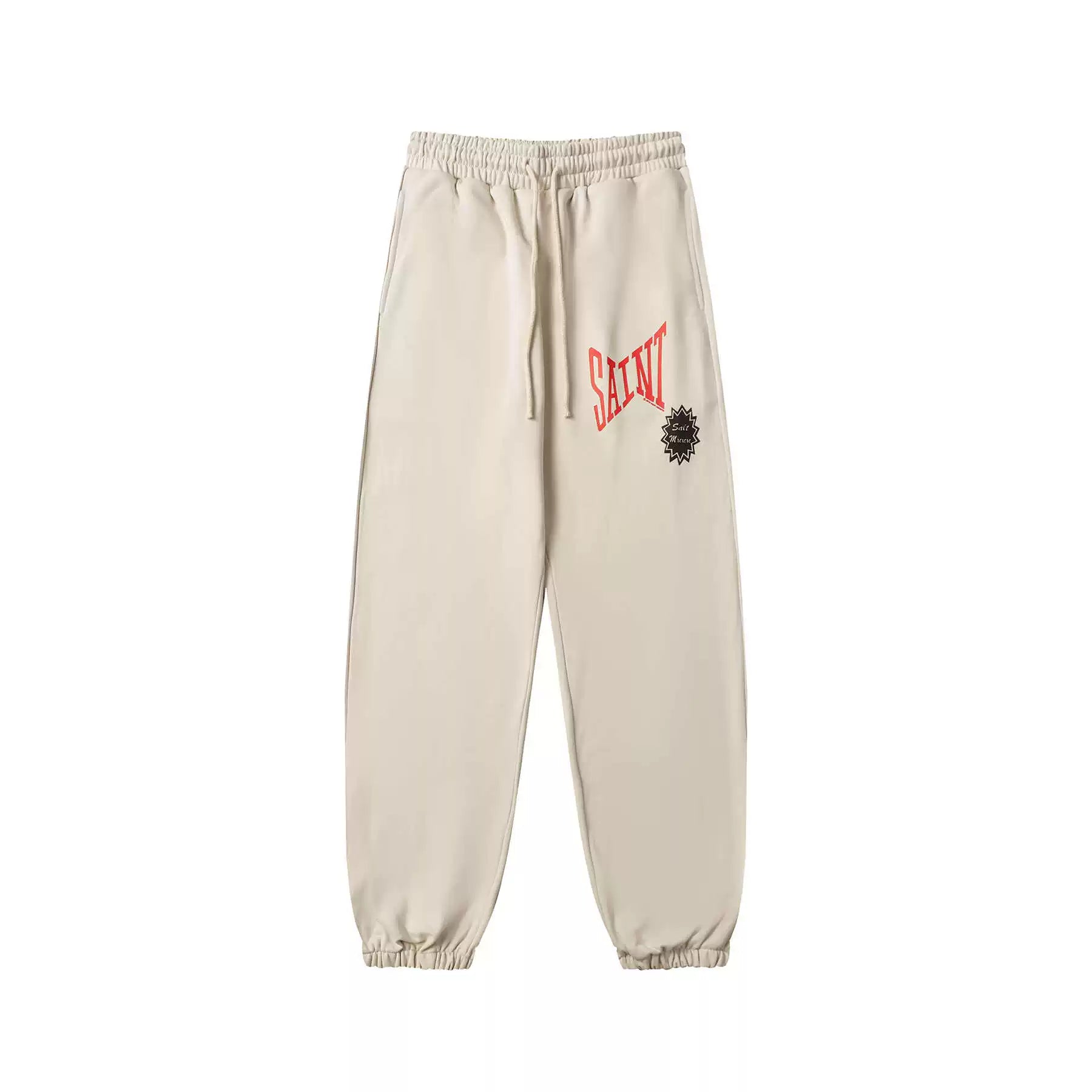 Saint Michael Red Script Logo Sweatpants - Off-White