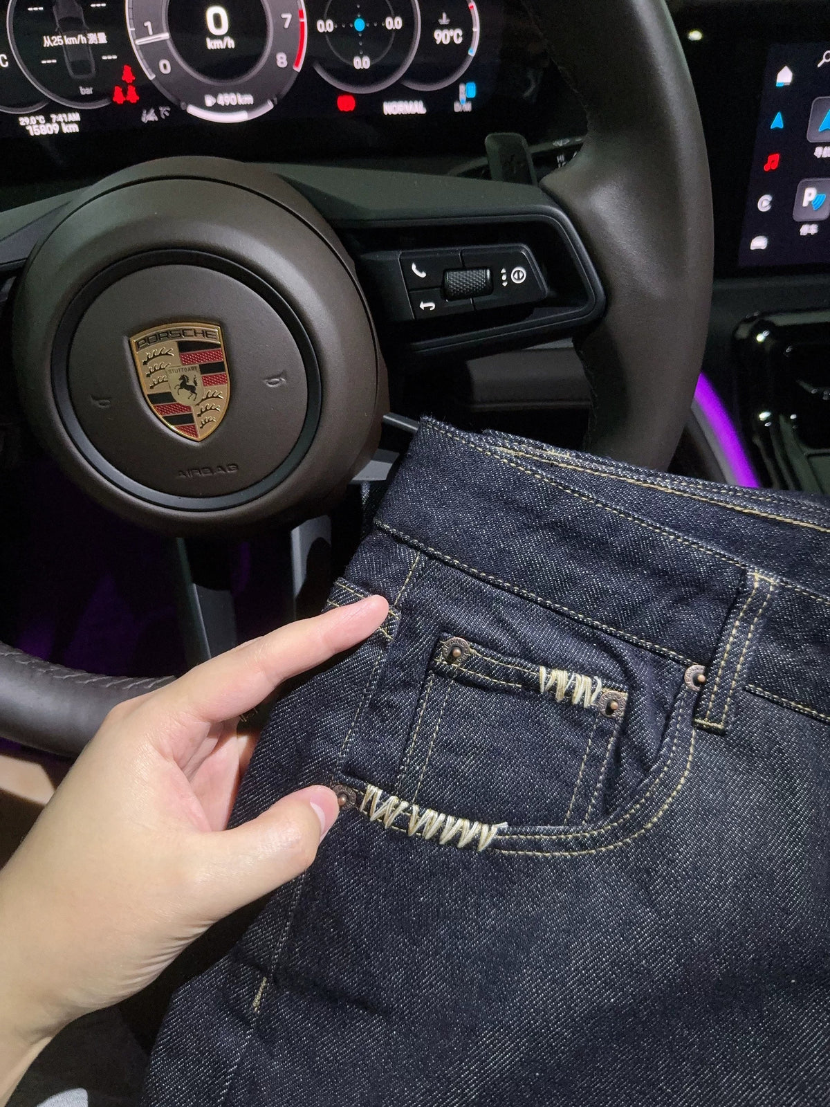 NOAH MARS American casual vintage style 13.5oz. hand sewn original cow micro flared jeans retro pants