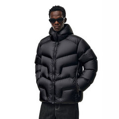 NOAH MARS Lightweight Down Jacket Outdoor Windproof Hoodie 90 White Duck Down Adjustable Closure Pork Rib Coat Coat