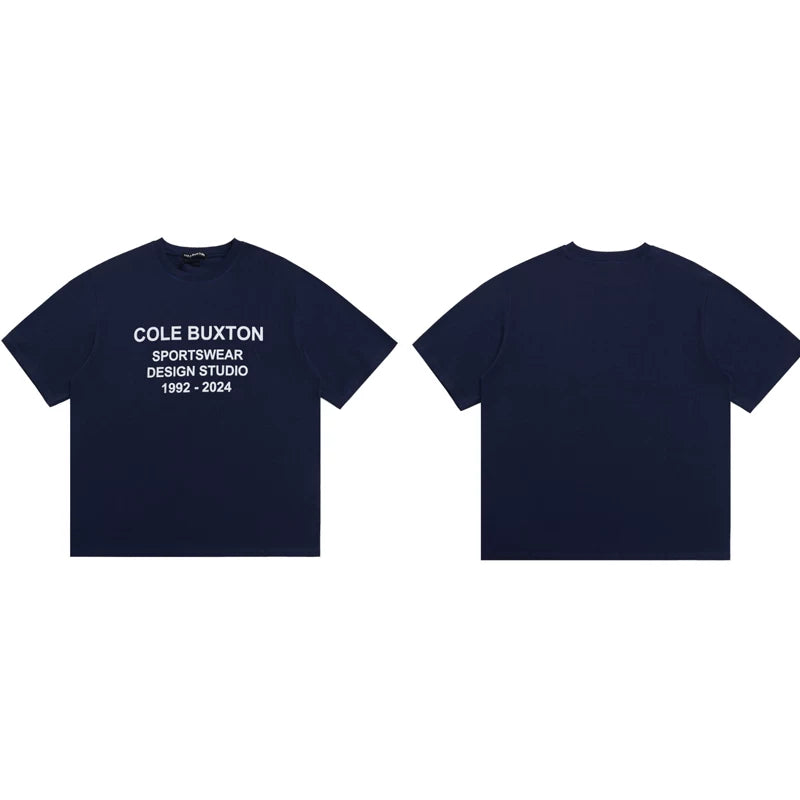 Cole Buxton Navy Sportswear Design Studio T-Shirt