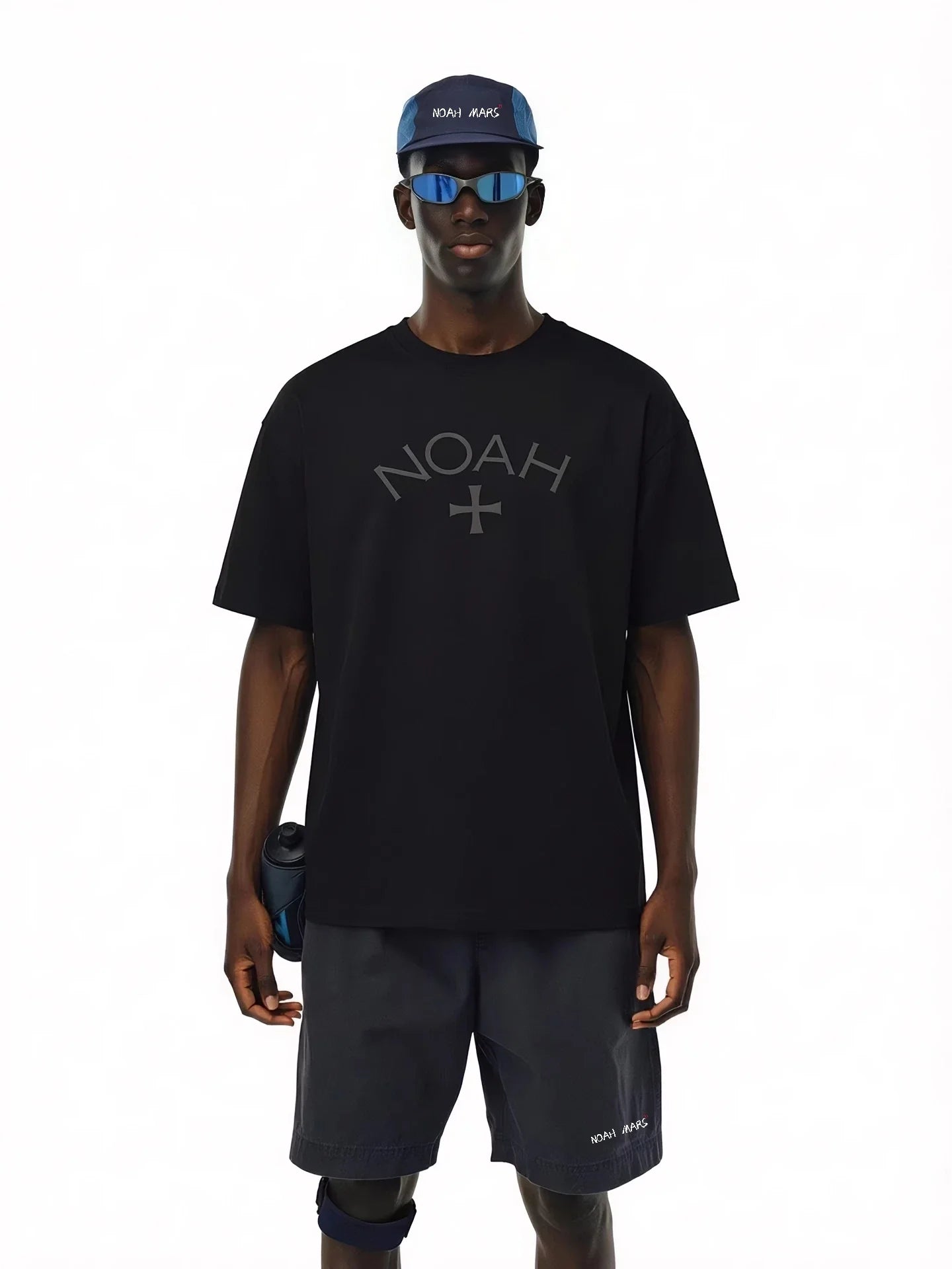 NOAH MARS American casual first generation expeditionary cross men's niche trendy brand loose cotton short sleeved T-shirt