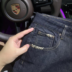 NOAH MARS American casual vintage style 13.5oz. hand sewn original cow micro flared jeans retro pants