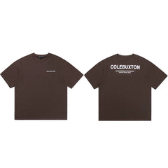 Cole Buxton Brown Minimalist Chest & Back Logo T-Shirt