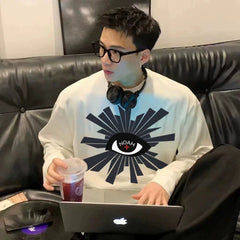 NOAH American fashion brand Truth Eye heavyweight pure cotton long sleeved T-shirt for men and women, loose top base shirt for couples