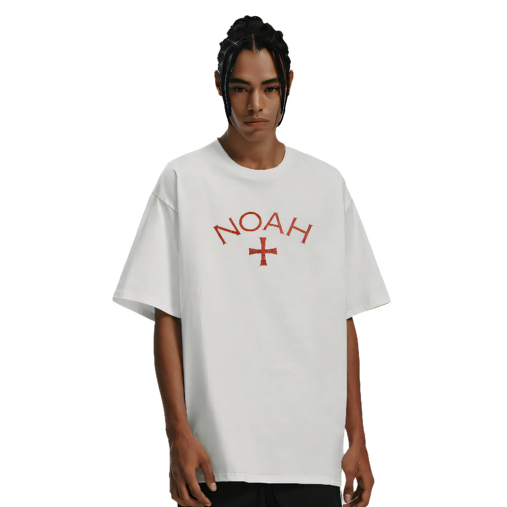 NOAH MARS niche trend brand Scottish cross simple American casual trend brand all cotton trendy short sleeved T-shirt