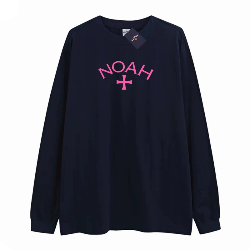 NOAH BWCJ十字架潮牌休闲百搭长袖T恤男女圆领美式打底衫上衣