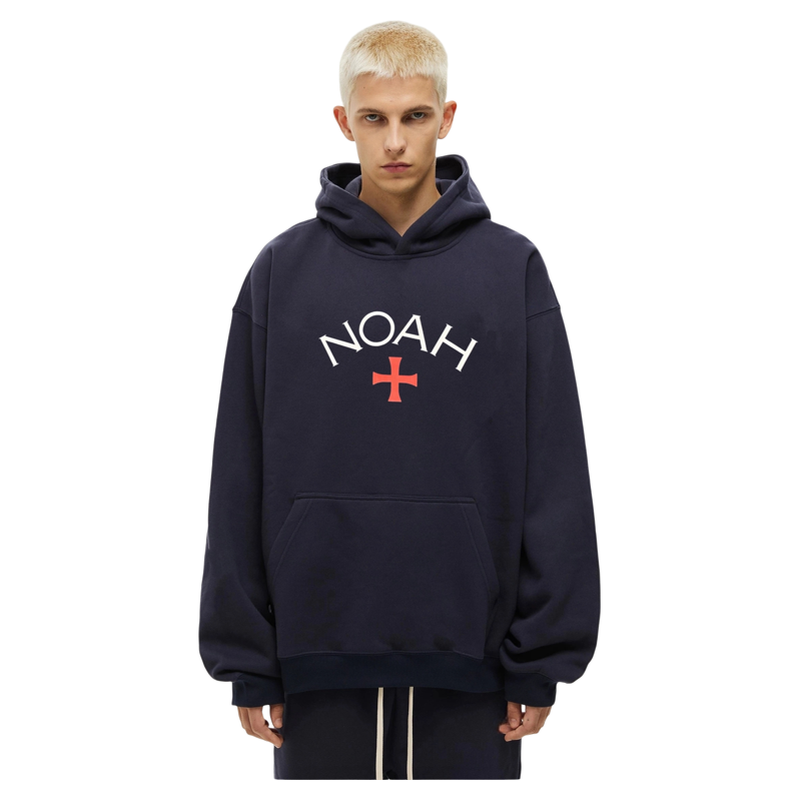 NOAH MARS niche trendy brand Black Soul Cross American casual loose thread splicing trendy hooded sweatshirt