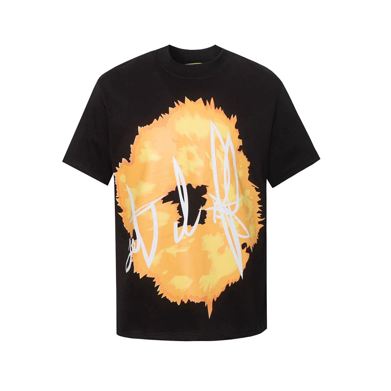 Denim Tears Graphic T-Shirt - Black/Yellow Sunburst