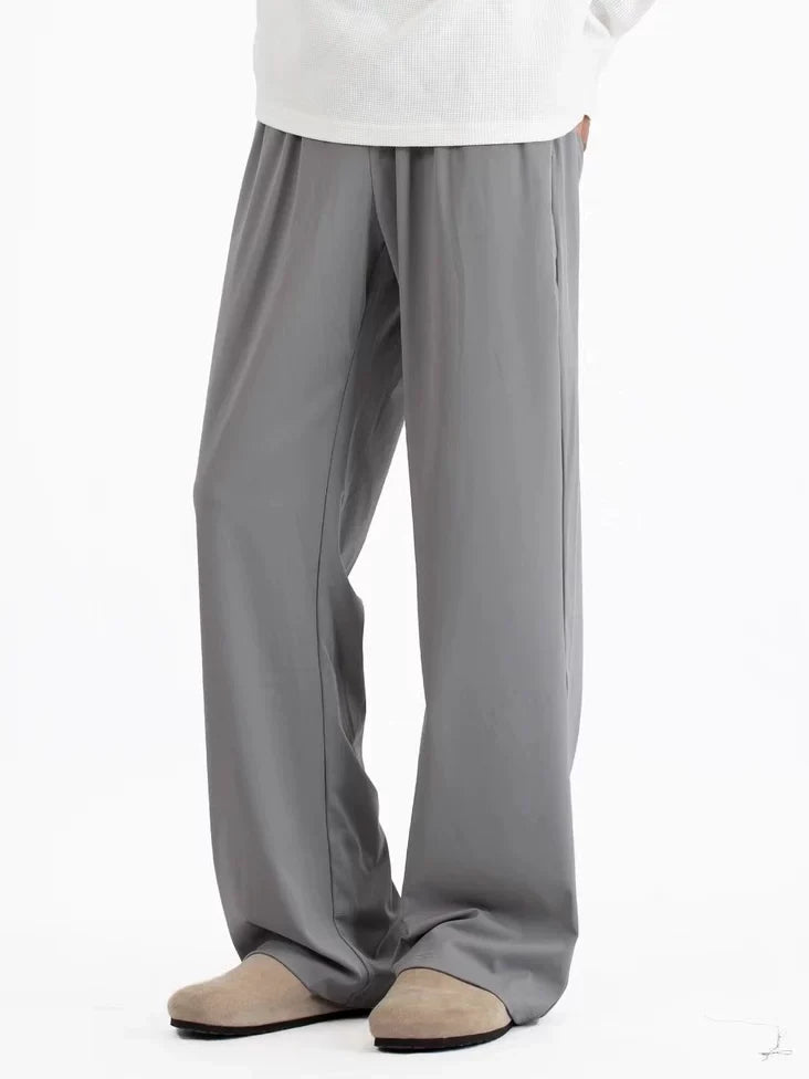 NOAH MARS American style vintage style ice leather slightly flared knife pants with cool feeling, sporty and casual quick drying pants, fitness pants