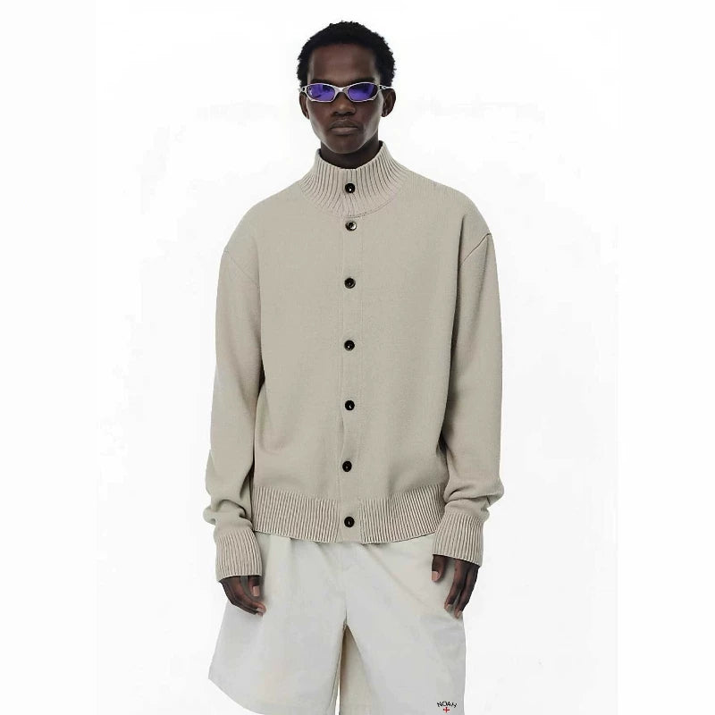 NOAH MARS American casual autumn and winter warm button up cardigan, vintage style knit sweater jacket for men