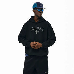 NOAH MARS gray cross first generation trendy brand American casual simple and versatile men's trendy hooded sweatshirt