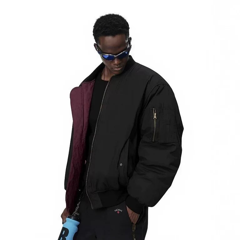 NOAH MARS American casual MA1 pilot jacket, red velvet jacket, double-sided men's winter cotton jacket