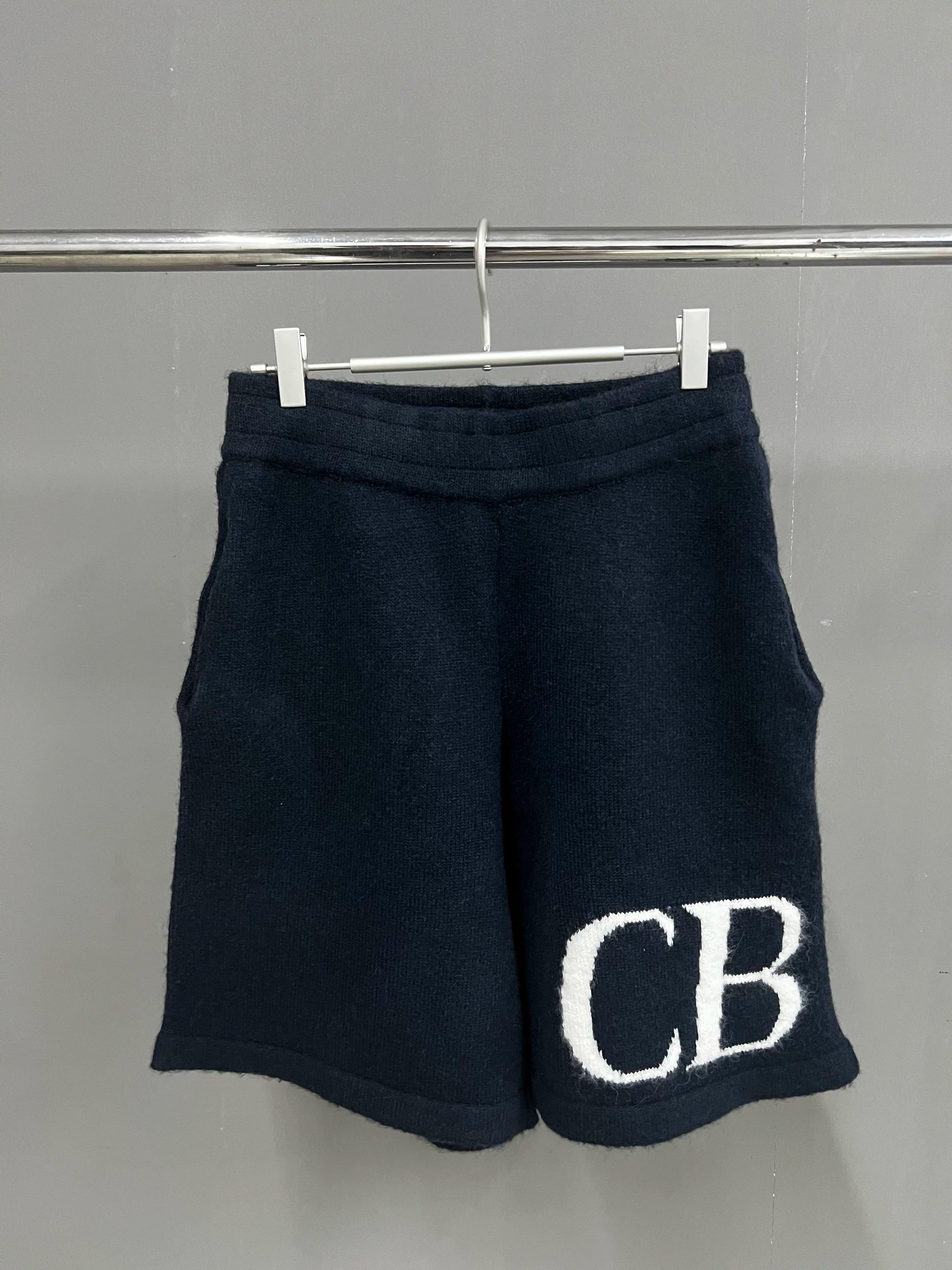 Cole Buxton Navy Side Italic CB Logo Shorts
