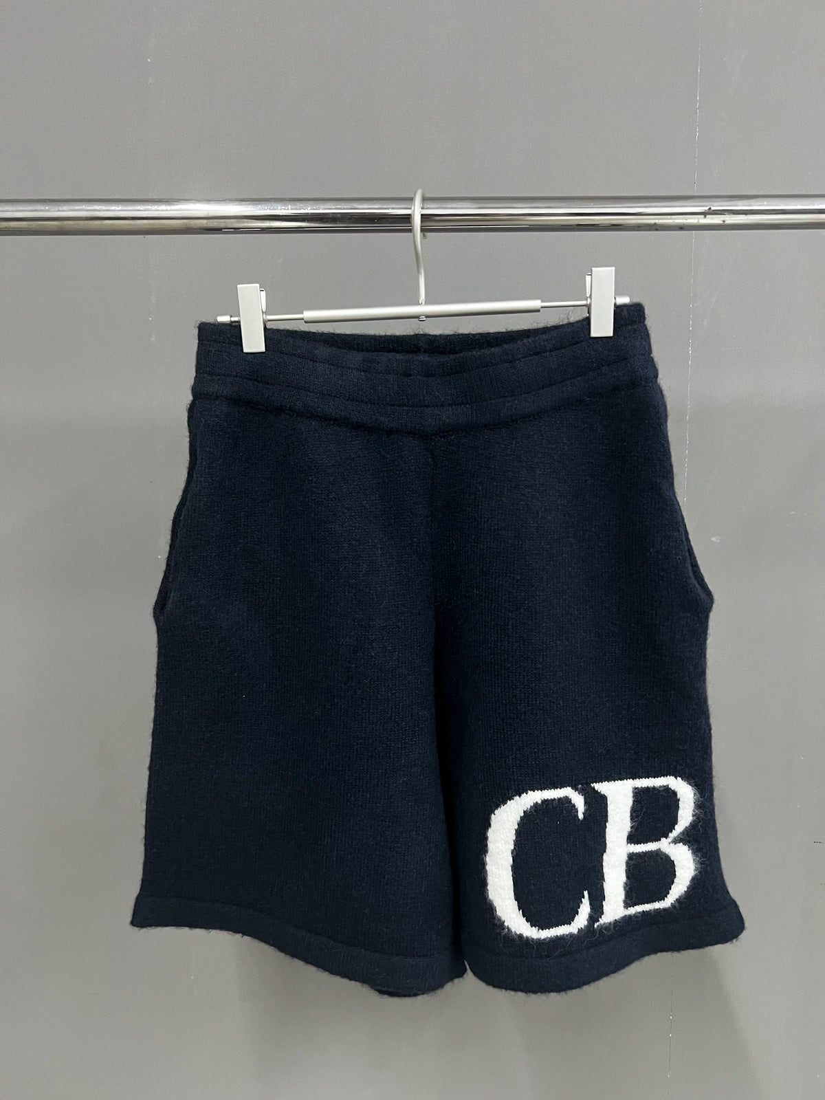 Cole Buxton Navy Side Italic CB Logo Shorts