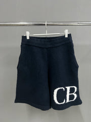 Cole Buxton Navy Side Italic CB Logo Shorts