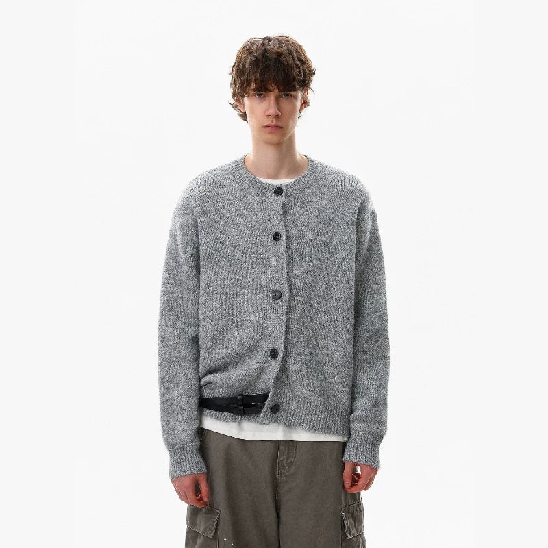 NOAH MARS American casual new rich old money style wool cardigan autumn and winter button coat knitted sweater men