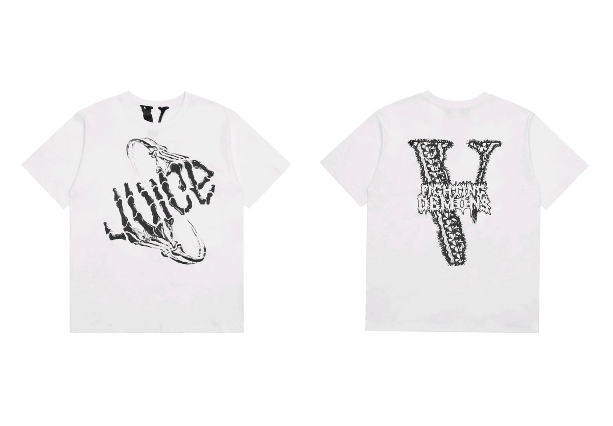 Vlone x Juice WRLD "Fighting Demons" Graphic T-Shirt - White