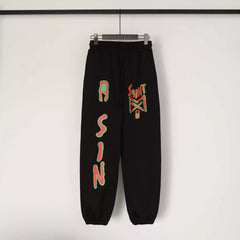 Saint Michael Vertical "A SIN" Sweatpants - Black