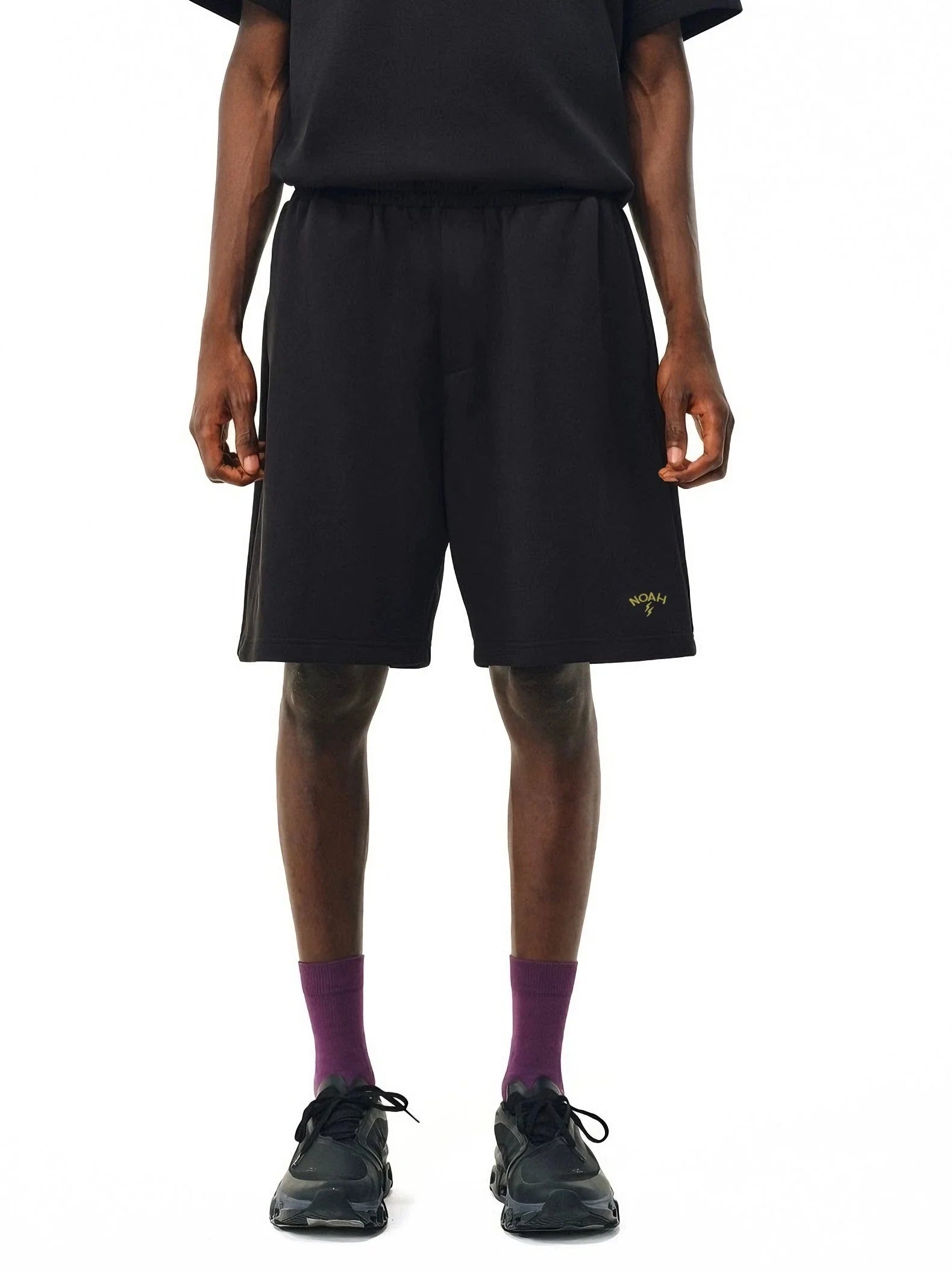 NOAH MARS American casual fashion brand lightning embroidery small label shorts men's sports and casual style five quarter pants