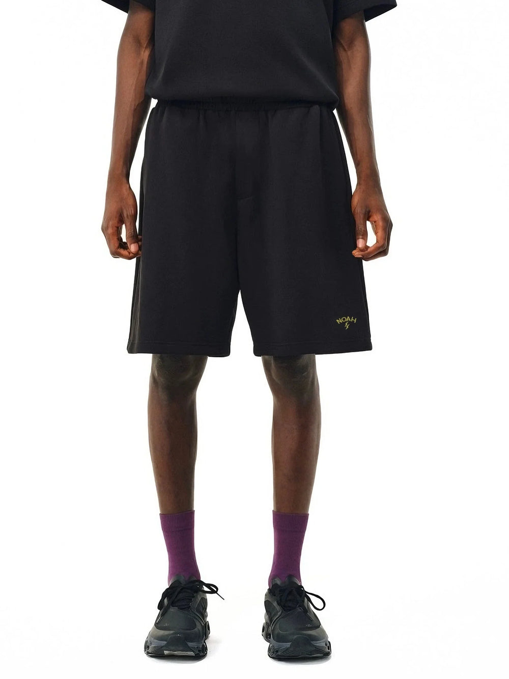 NOAH MARS American casual fashion brand lightning embroidery small label shorts men's sports and casual style five quarter pants
