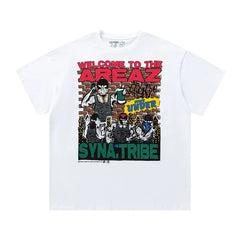 Syna World Graphic T-Shirt (White / Multi-Color Graphic)
