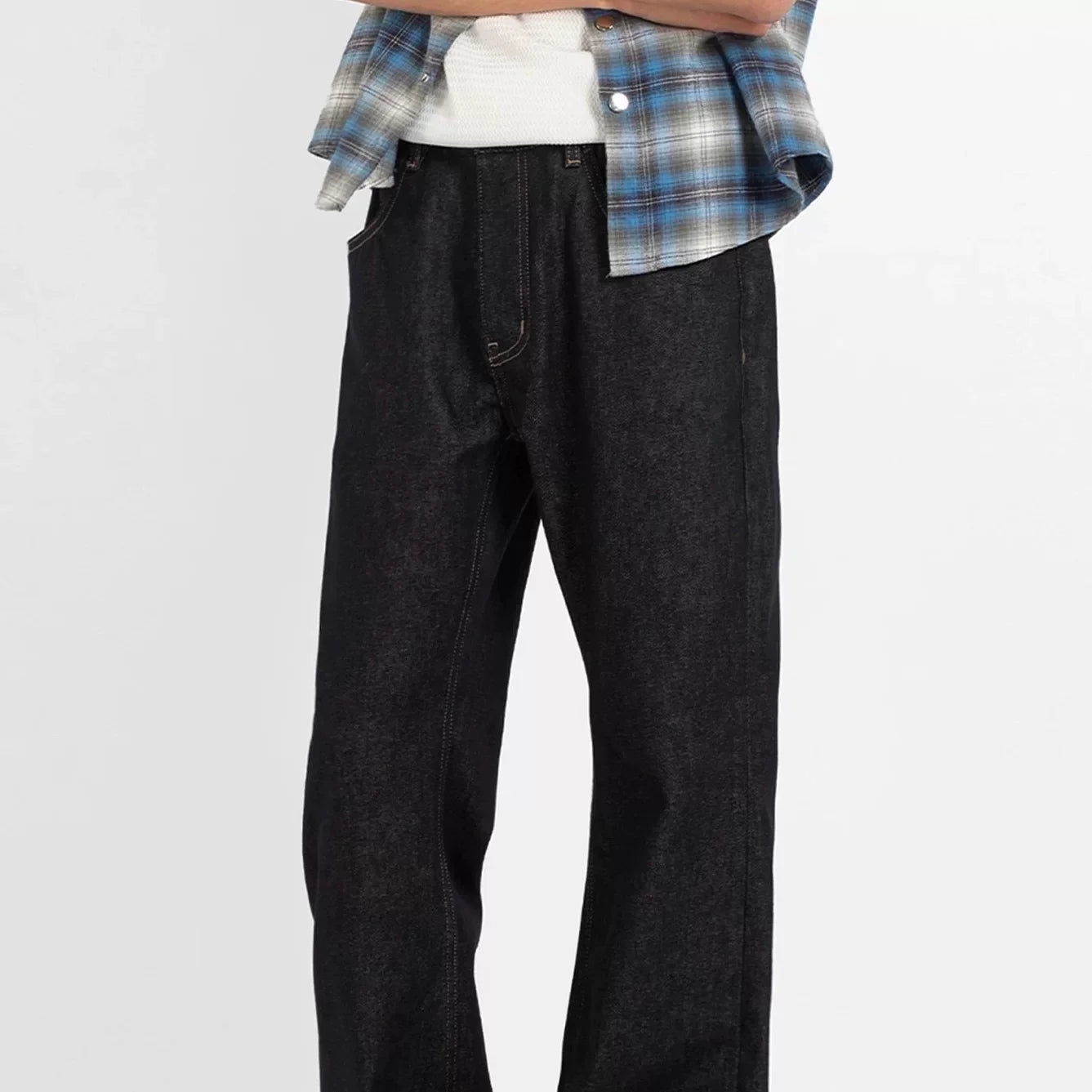 NOAH MARS American casual vintage style 13.5oz. hand sewn original cow micro flared jeans retro pants