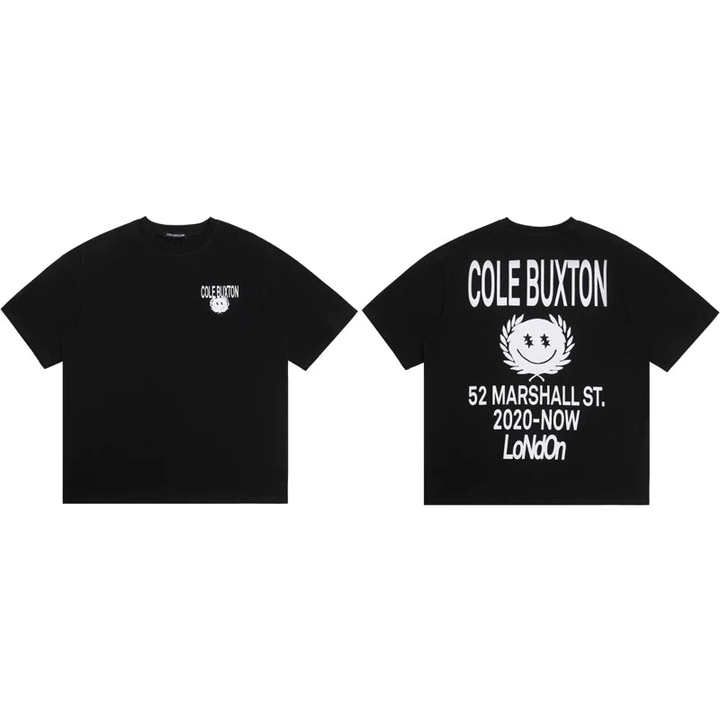 Cole Buxton Black Marshall St. Smiley Graphic T-Shirt