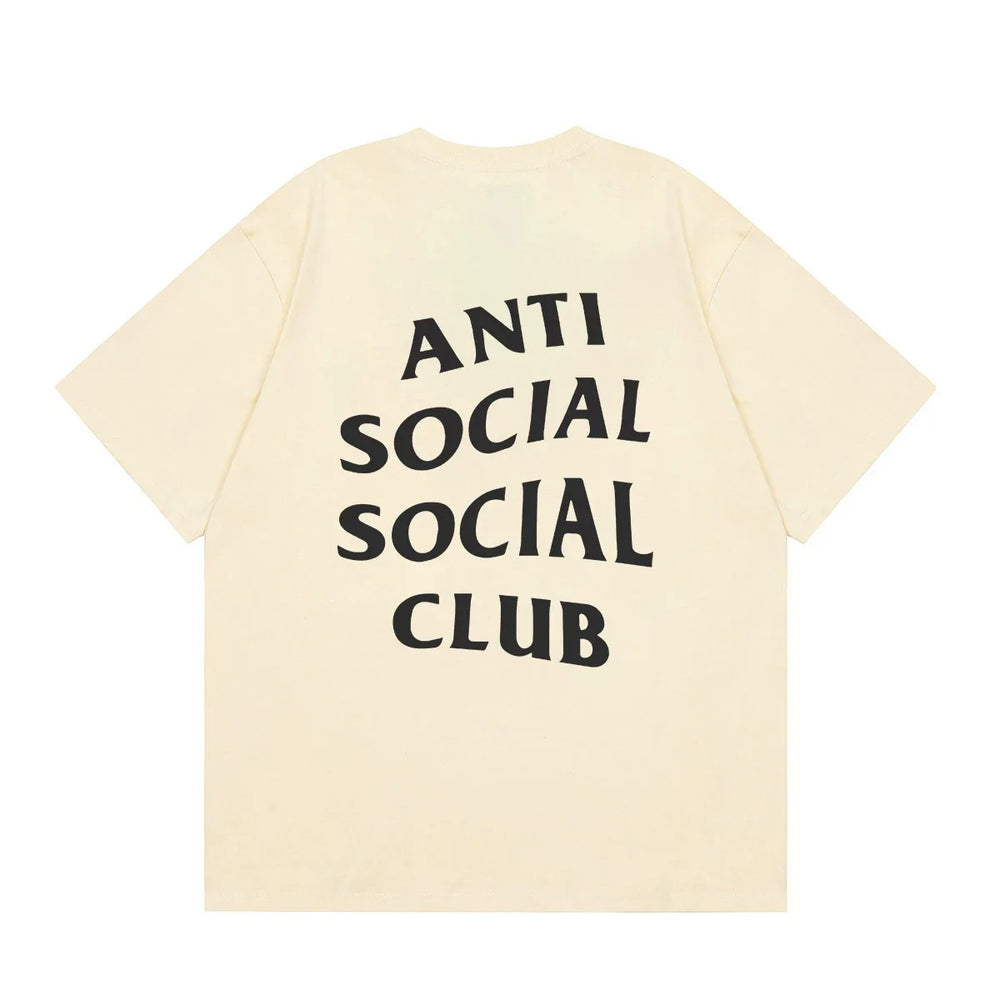 Anti Social Social Club Classic Logo T-Shirt - Cream/Black